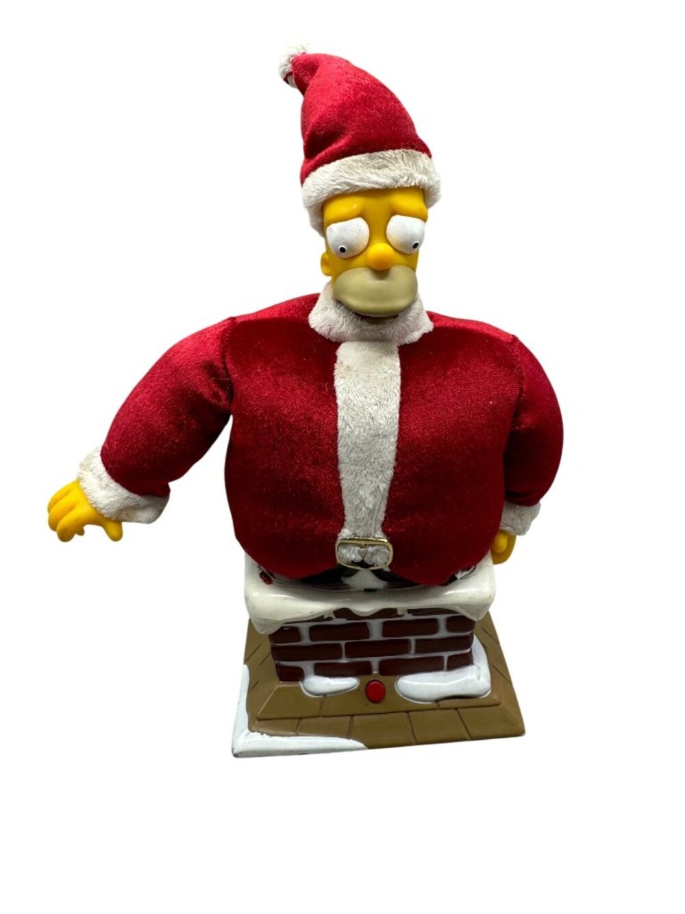 Homer Simpson Christmas Decoration 13" Tall Plush & Resin Material Fun Gift READ